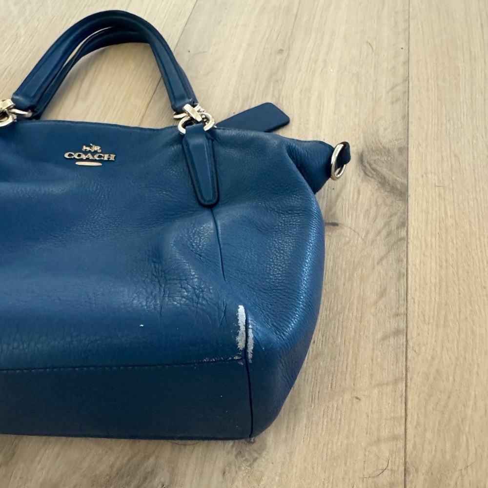 USED coach bag blue - Picture 3 of 9